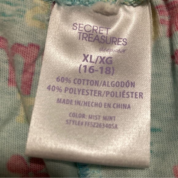 NWOT Vintage Secret Treasures Sleepwear Tank and Shorts Pajama Set Size XL 16/18 - Picture 13 of 14